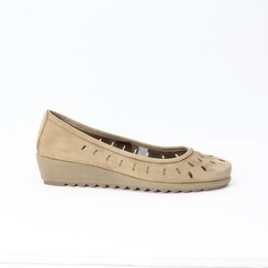 The Flexx Shoes Women Slip on Ballet Wedge Heel sz 8 Leather